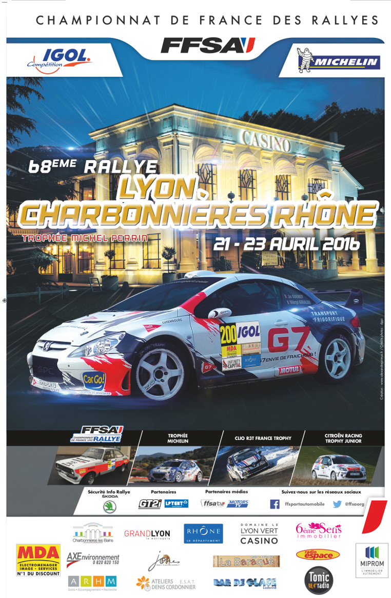Le 68ème rallye Lyon Charbonnières Rhône, c'est ce week-end