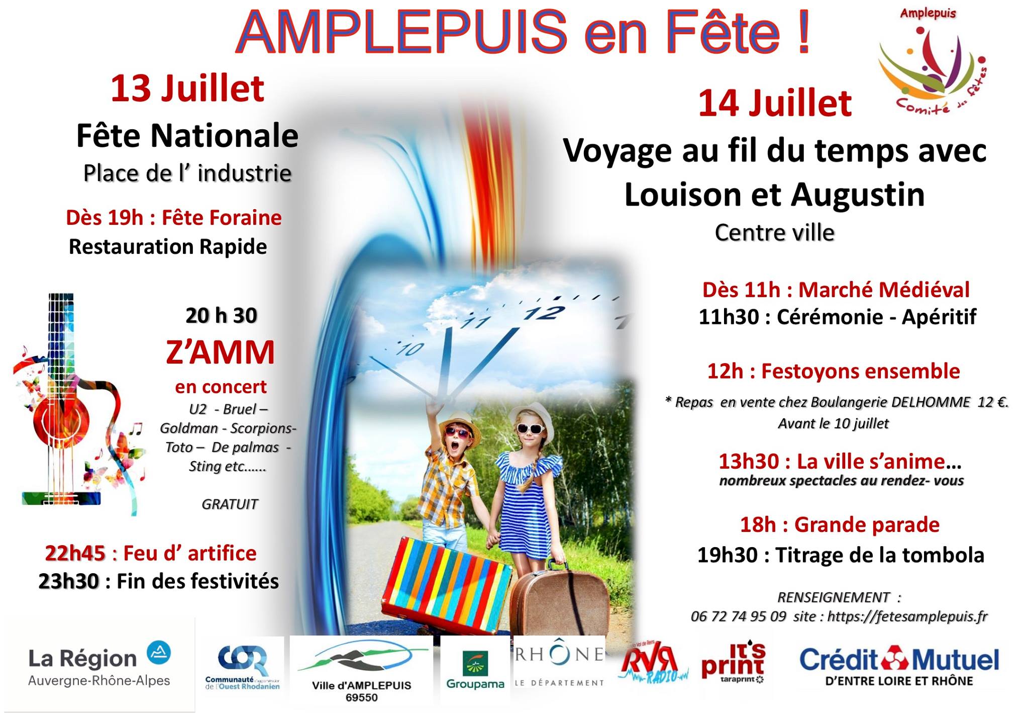 Présentation des animations du 13 et 14 Juillet à Amplepuis