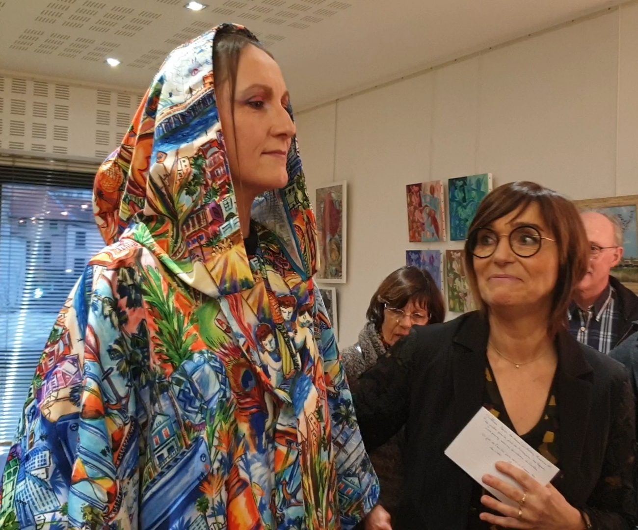 Christine, le modèle de Gilles COLAS, avec Christine JUSSELME, Directrice de la médiathèque