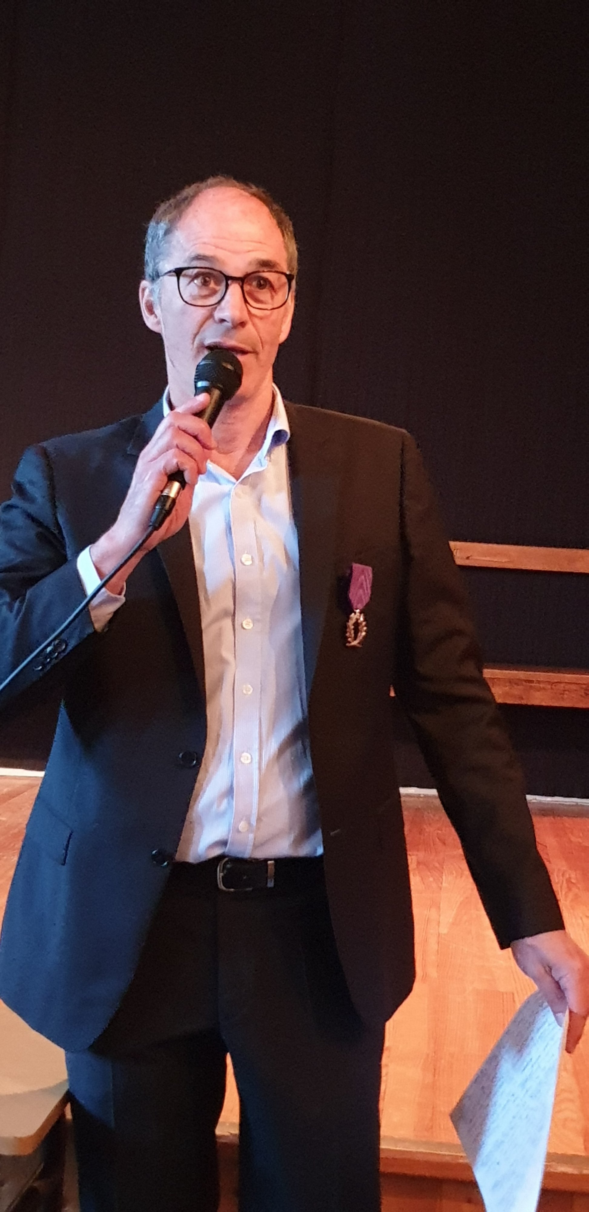 Frédéric Noyelle, juste après la remise de sa distinction