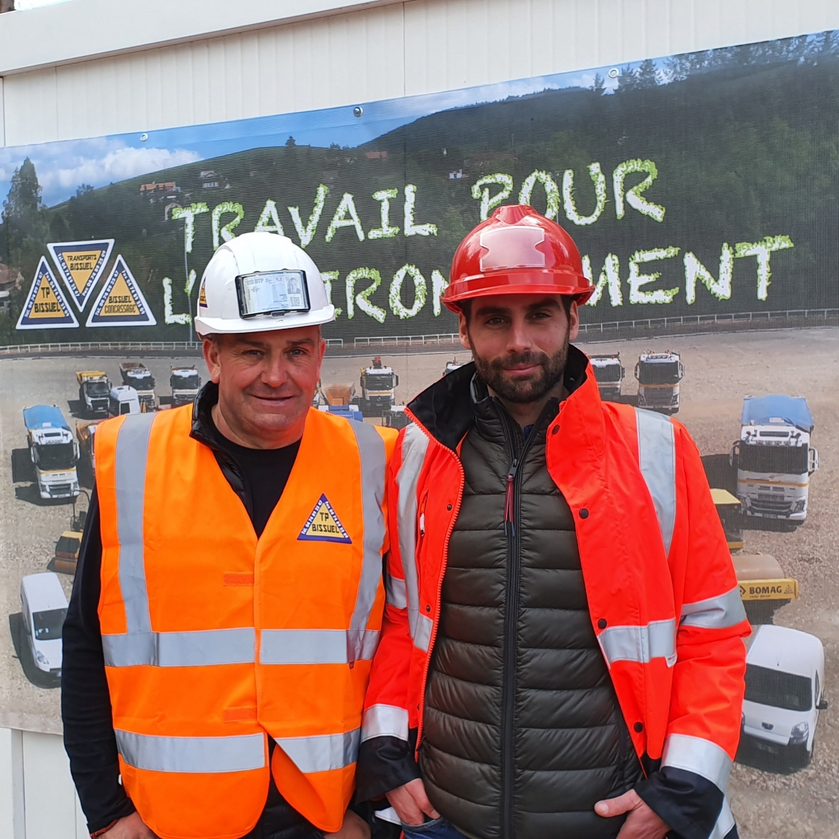 Jacky Bissuel de TP Bissuel et Laurent Bahu Entreprise Charrin