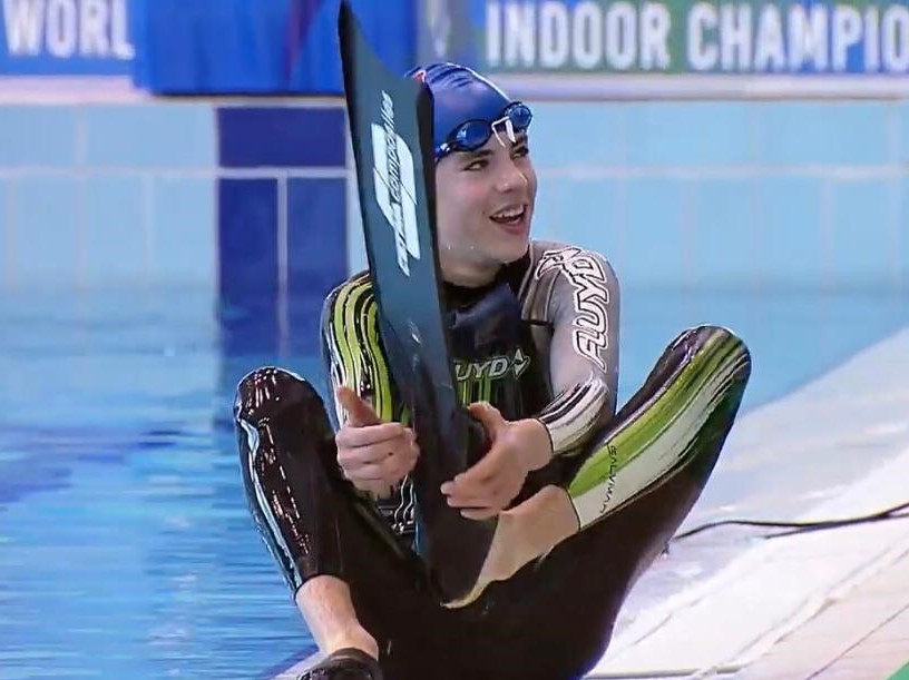Jules FOREST, triple champion du monde junior d’apnée.
