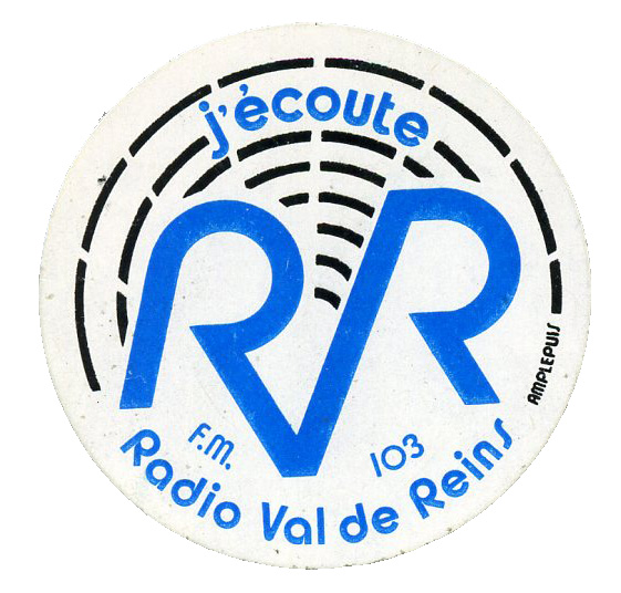 1er logo de Radio Val de Reins créer par André Tauvron 1er logo de Radio Val de Reins créer par André Tauvron
