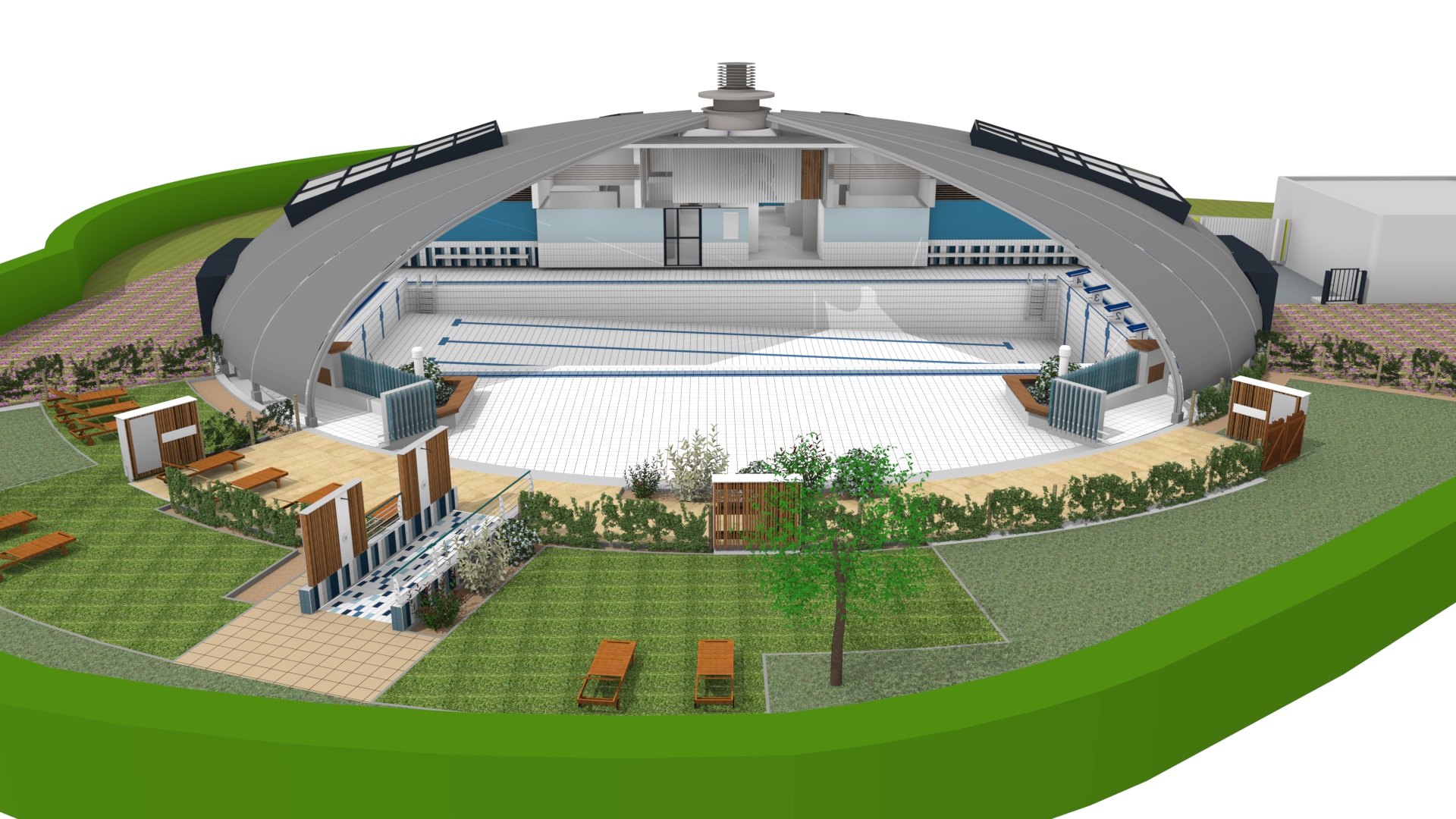 Modélisation piscine - Crédit : LCO Ingénierie
