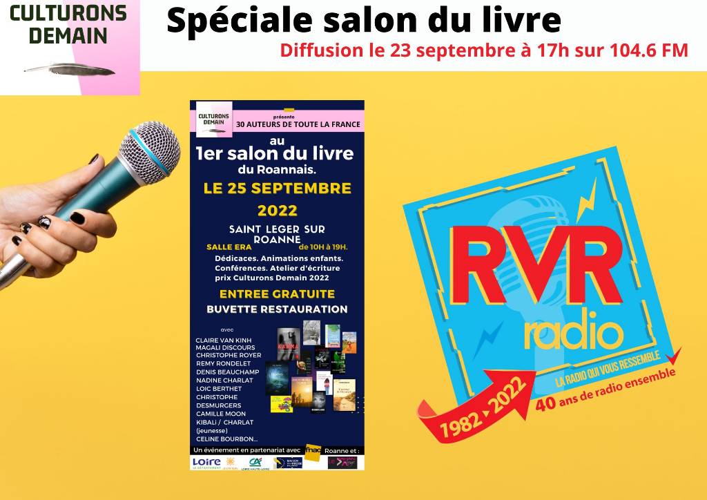 Découvrez les auteurs qui seront présents au 1er Salon du Livre du Roannais à St Léger sur Roanne le 25 septembre 2022