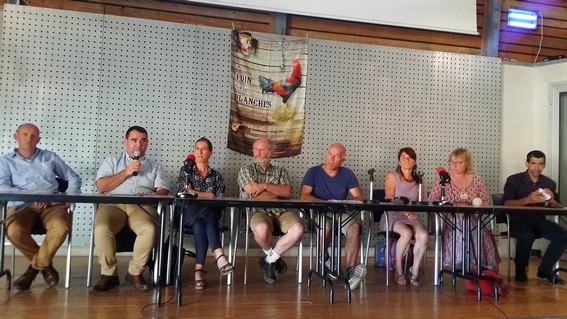 De gauche à droite : Cyril RECORBET, Martin SOTTON, Nathalie CINQUIN, Marc JEDLICZKA, Jean-Marc BAILLEUX, Monique SABOT, Elke PECH et Dominique DESPRAS