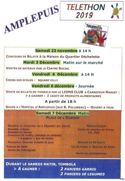 Téléthon à Amplepuis : demandez le programme !